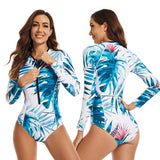 Printed surfing clothes one-piece women's diving suit