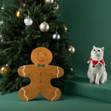Christmas Gingerbread Man cat scratch pad carpet cat scratch board cat claw sharpener sisal doesn't drop debris Christmas