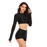 Long Sleeve split surfing suit Lady sexy swimsuit