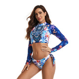 Printed swimsuit sun protection surfing suit