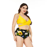 Women's swimsuit plus size bikini print swimwear