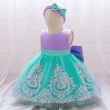Children's Dress Embroidered Butterfly Tie Children's Dance Dress First Year Dress