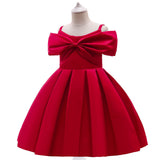 New Children's Dress Skirt Forged Cloth Shoulder Girl's Dress Princess Piano Performance Dress