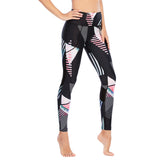 Yoga clothes tight pants with pockets printed vest top