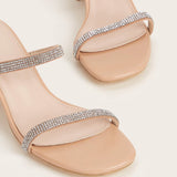 Women's Fashion diamond sandals women's clear heel sandals