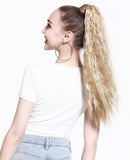 Long curly invisible Velcro fluffy ponytail wig