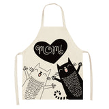 Parent-child linen apron cat pattern