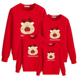 Casual cartoon pattern Christmas family parent-child outfit