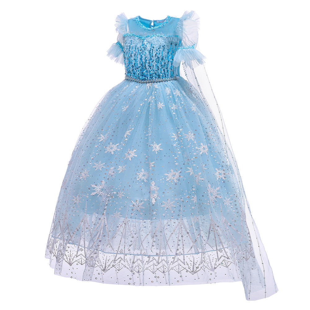 Elsa Puffy Skirt Short Sleeve Dress