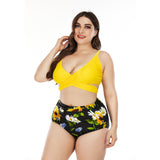 Women's swimsuit plus size bikini print swimwear