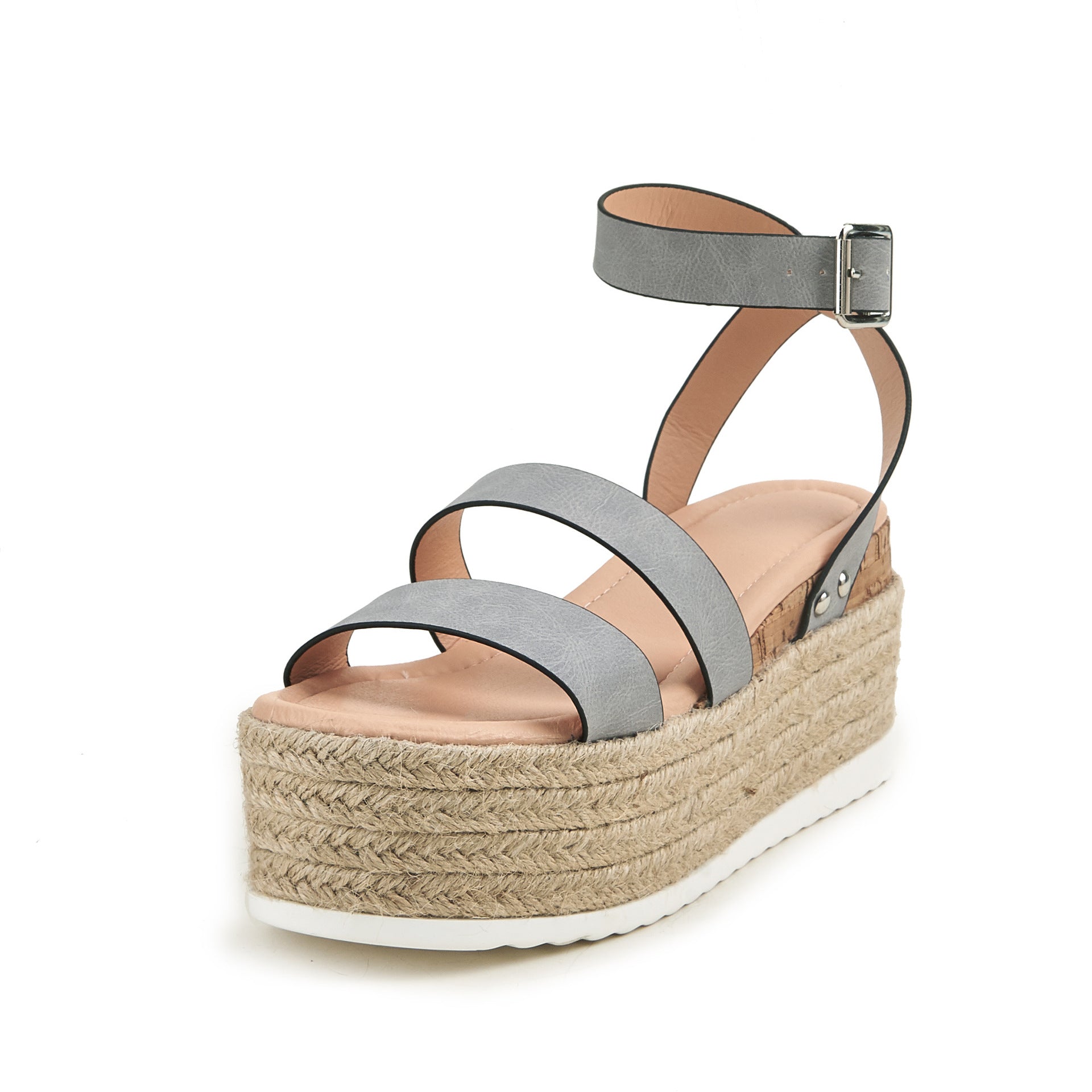 Women's plus size summer wedge high heel round toe peep toe sandals