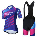 Bicycle short sleeve top for cycling set women's riding suit