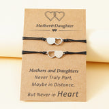 Fashion heart-shaped hand-woven parent-child bracelet (Set Of 2 Pcs)