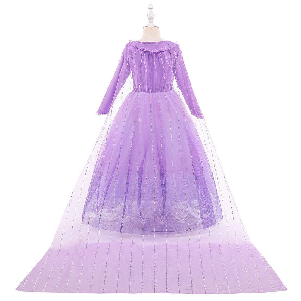 Children's Wear New Sequined Dress Frozen Princess Dress Halloween Show Costume