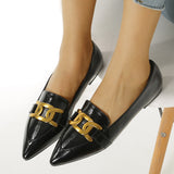 Low top shallow mouth flat pumps spring and summer small leather shoes casual loafers pointed flat shoes