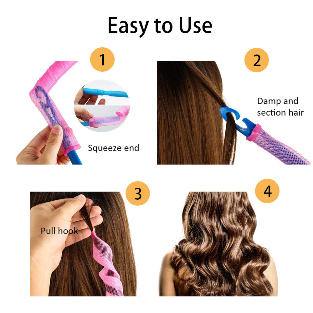 55cm hair curler sleep curler magic hair hair roller air bangs hair curler (Set Of 10 Pcs)