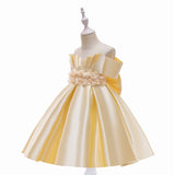 Children's Dress Off Shoulder Forged Girls Dress Children's Runway Dress