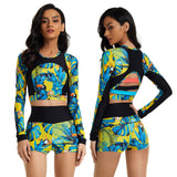 Sunscreen swimsuit surfing wetsuit printed swimsuit