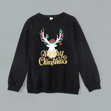 Parent-child wear Christmas antlers pattern sweater