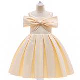 New Children's Dress Skirt Forged Cloth Shoulder Girl's Dress Princess Piano Performance Dress