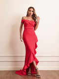 Women's Sexy Fashion Strapless Dress Evening Dress