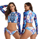 Printed swimsuit sun protection surfing suit