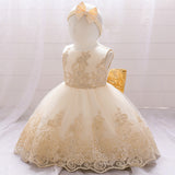 European And American New Girls Dress Bowknot Lace Gauze Pompous Dress Runway Dress