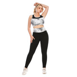 Plus size yoga clothes leggings sports bra