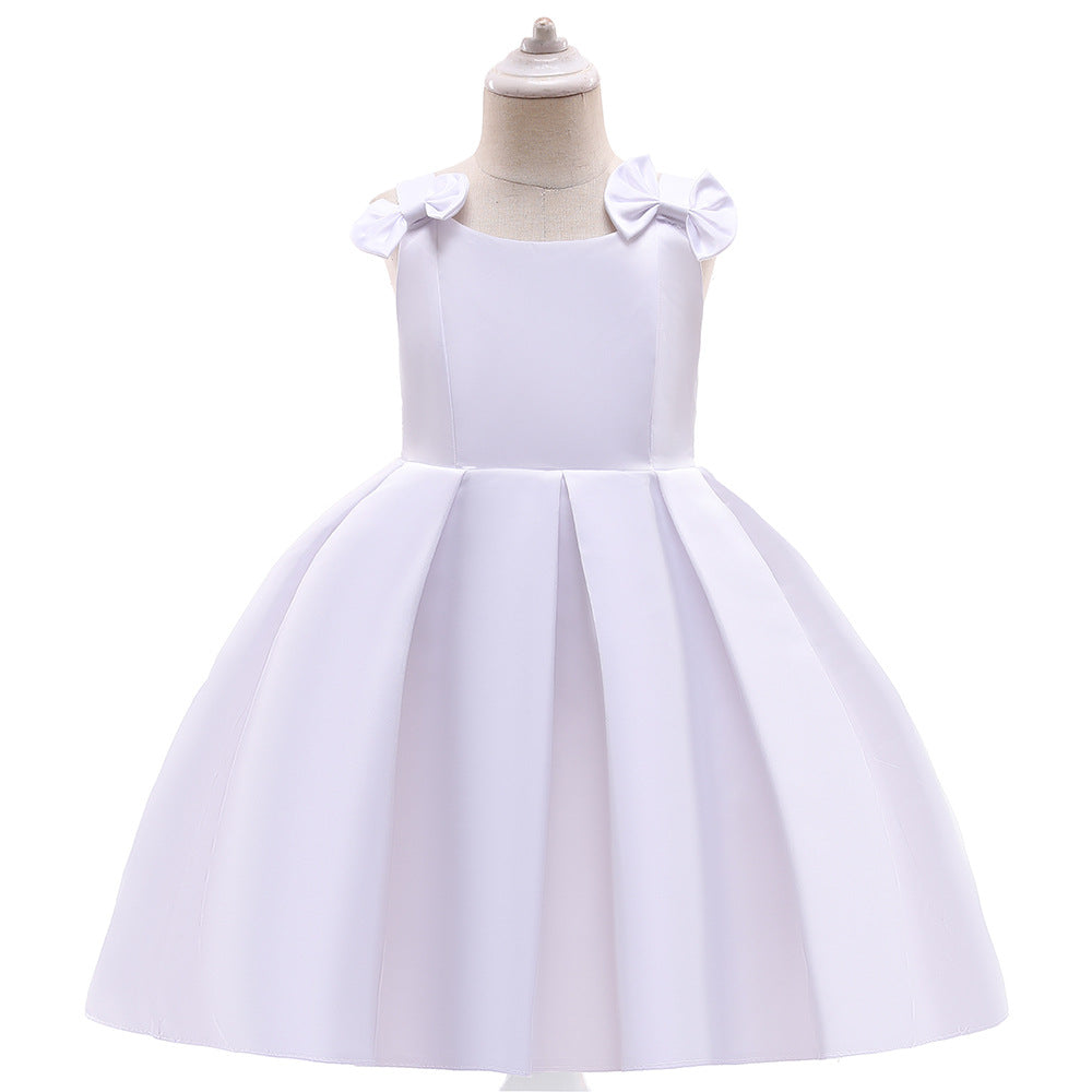 European And American New Children's Dress Forged Solid Color Girl Princess Skirt