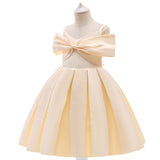 New Children's Dress Skirt Forged Cloth Shoulder Girl's Dress Princess Piano Performance Dress