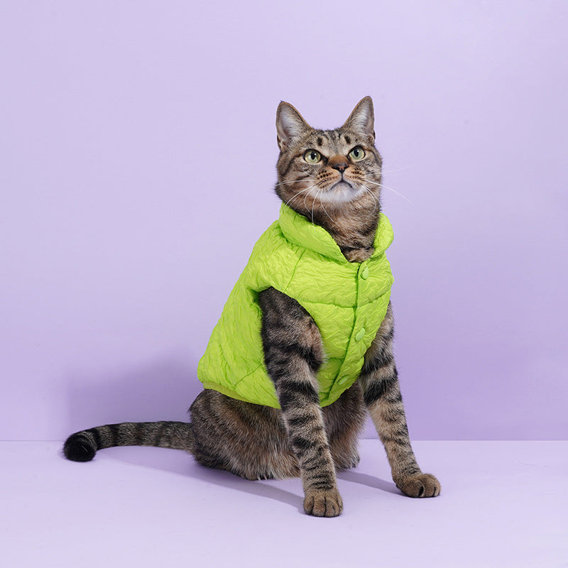 Pet cotton padded clothes cat and dog general clothes vest winter warm cat winter clothes autumn and winter new anti hair loss