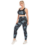 Yoga clothes tight bra sports pants female plus size