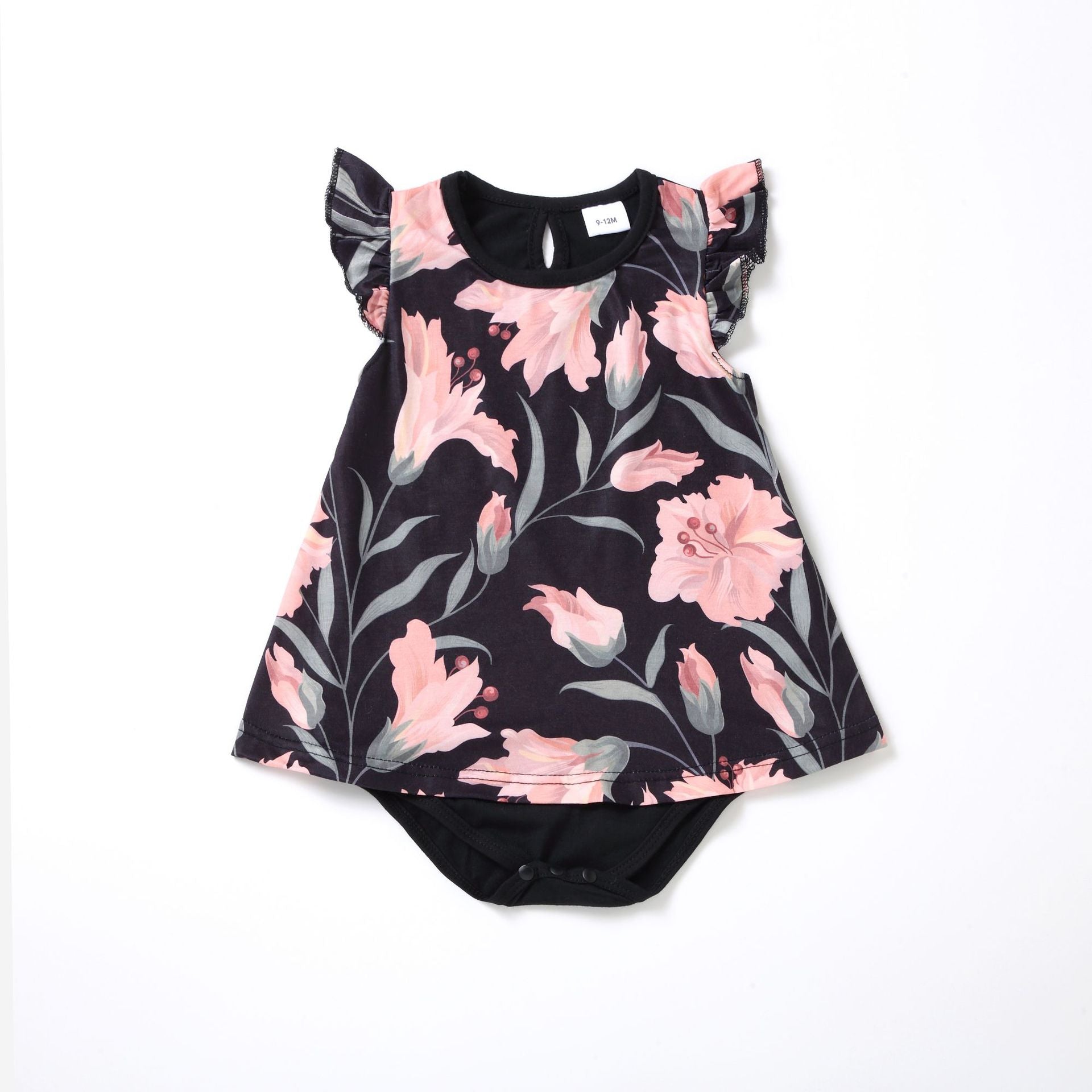 Parent child floral print suspender dress