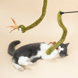 Snake tease cat stick cat toy tease cat artifact cat supplies self hi relieve boredom feather long pole toy supplies