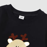 Casual cartoon pattern Christmas family parent-child outfit