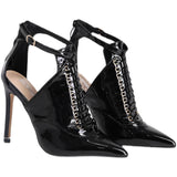 Semi-toe box lace-up Buckle pointed stiletto heel high heel sandals women