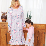 Parent-child printed long dress For Mom And Me
