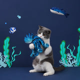 Ocean fish cat Mint toy tease cat toy self hi molar bite resistant cat products tease cat stick