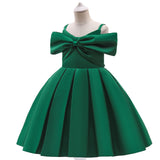 New Children's Dress Skirt Forged Cloth Shoulder Girl's Dress Princess Piano Performance Dress