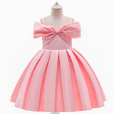 New Children's Dress Skirt Forged Cloth Shoulder Girl's Dress Princess Piano Performance Dress