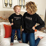 Parent-child mother and daughter matching clothes cute round neck sweater