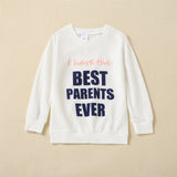 Family Matching parent-child outfit letter print sweatshirt