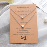 Heart necklace fashion simple parent-child necklace (Set Of 2 Pcs)