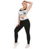 Plus size yoga clothes leggings sports bra