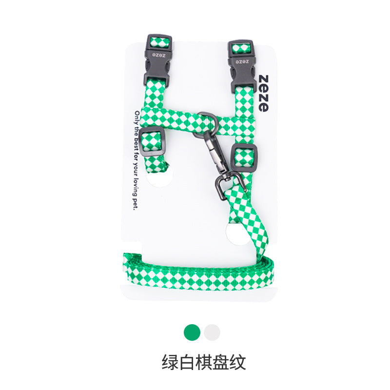 Pet traction rope off camouflage Japanese H-type harness for walking cat to prevent small dog I-type outdoor articles