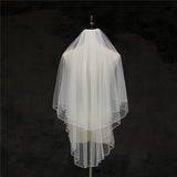 Double-layer Pearl short bridal veil