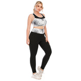 Plus size yoga clothes leggings sports bra