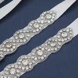 Exquisite hand-sewn rhinestone bridal belt