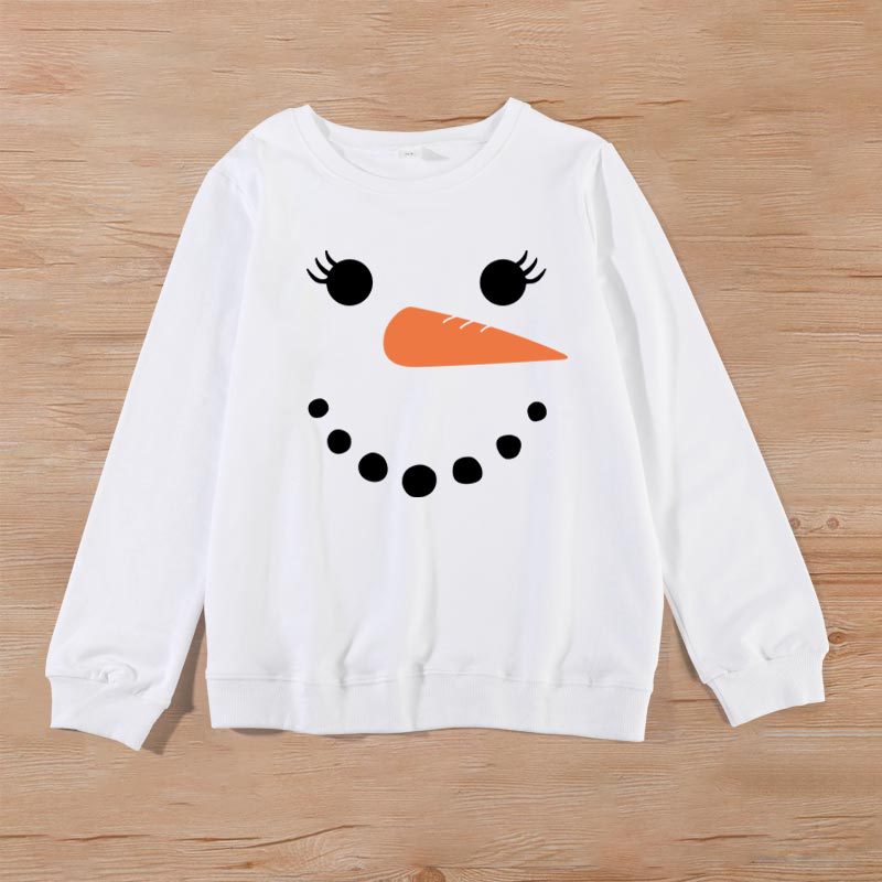 Cartoon snowman parent-child outfit fashion sweater