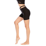 Skinny yoga clothes black shorts top vest